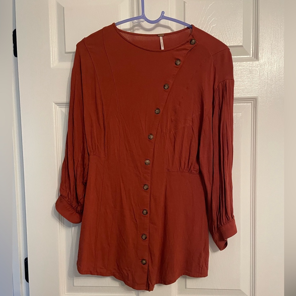 Free People asymmetric button tunic